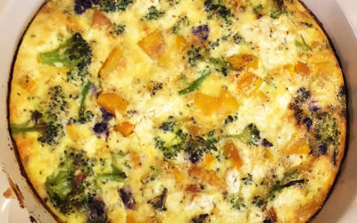 Butternut Squash, Broccoli and Herbed Goat Cheese Quiche