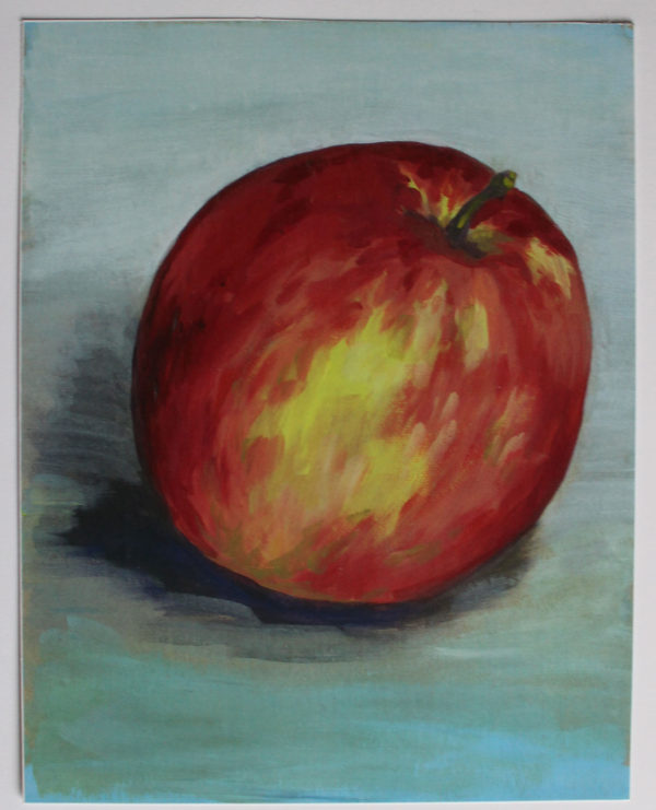 Round sweet apple art print Rachel Lynn Heisey Lancaster, PA artist art print 8 x 10
