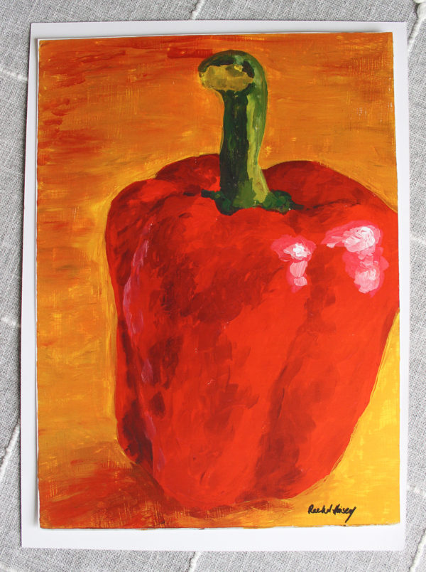 Red Pepper 10" x 14" Art Print by Rachel Lynn Heisey Lancaster, PA Artist