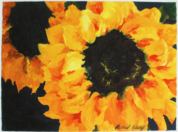 Sunflowers print of 9" x 12" painting by Rachel Lynn Heisey Lancaster, PA Artist