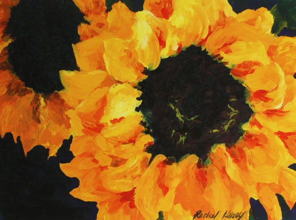 Sunflowers print of 9" x 12" painting by Rachel Lynn Heisey Lancaster, PA Artist