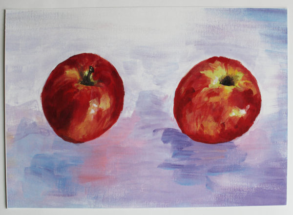 Apple art print painting by Rachel Lynn Heisey Lancaster, PA artist