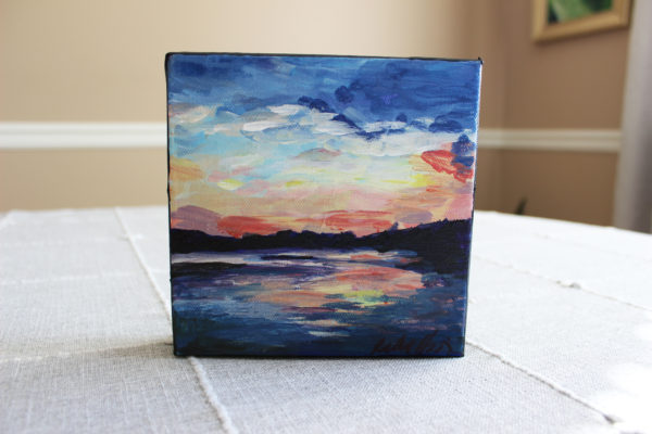 Rachel Lynn Heisey Graphic Designer, Web Designer, Yoga Instructor, Artist in Lancaster, PA Columbia Susquehanna River Scene Sunset Painting