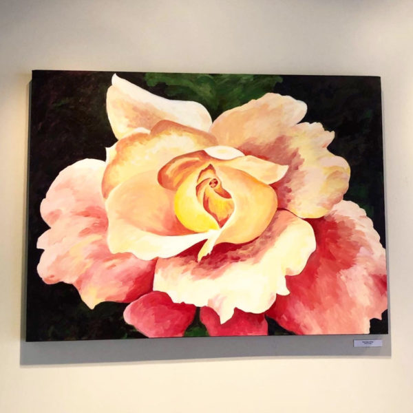 Rachel Lynn Heisey Graphic Designer, Web Designer, Yoga Instructor, Artist in Lancaster, PA Large Stunning Rose Painting