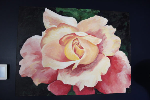 Rachel Lynn Heisey Graphic Designer, Web Designer, Yoga Instructor, Artist in Lancaster, PA Large Stunning Rose Painting