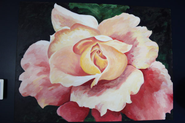 Rachel Lynn Heisey Graphic Designer, Web Designer, Yoga Instructor, Artist in Lancaster, PA Large Stunning Rose Painting