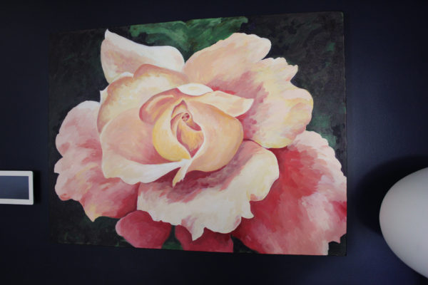 Rachel Lynn Heisey Graphic Designer, Web Designer, Yoga Instructor, Artist in Lancaster, PA Large Stunning Rose Painting