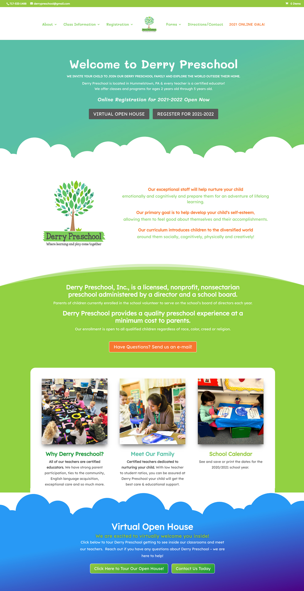 Derry Preschool Website Designed by Lancaster, PA based Graphic & web Designer Rachel Lynn Heisey