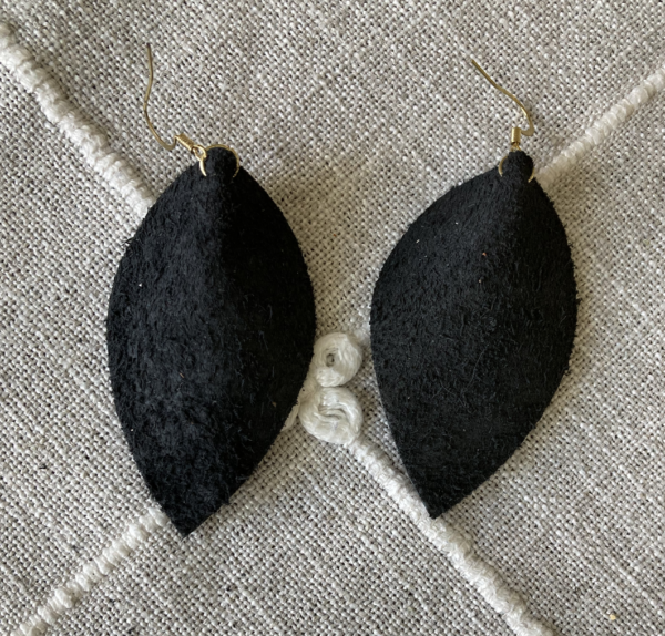 Handmade Leather Earrings by Rachel Lynn Heisey Small Business Graphic Designer in Lancaster, PA