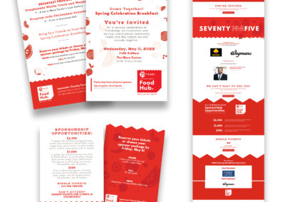 Lancaster County Food Hub Annual Spring Breakfast Event & Invitation Designs