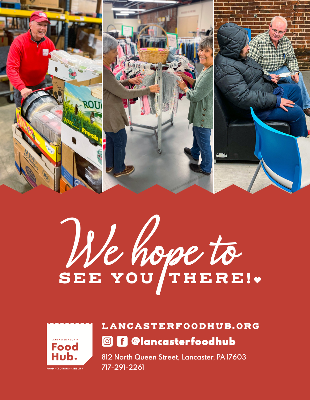 Lancaster County Food Hub 2023 Annual Spring Breakfast Designs Invitations & Website created by Lancaster, PA Graphic & Web Designer Rachel Lynn Heisey Design