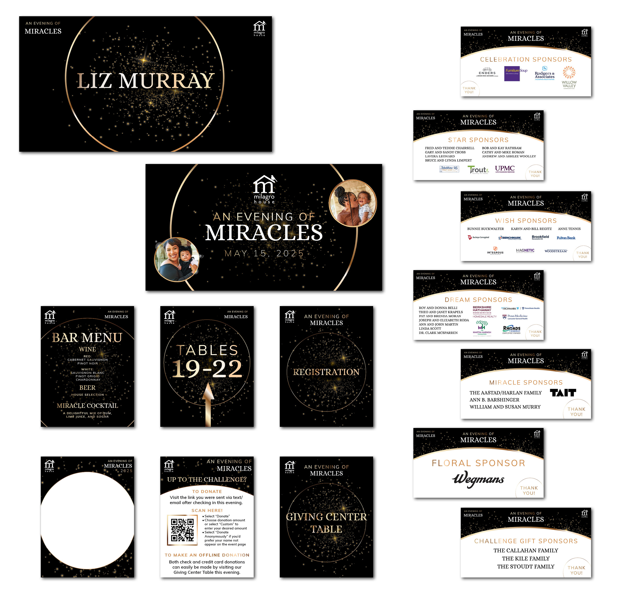 EOM 20252 Evening of Miracles Milagro House Nonprofit Fundraising Gala website by Rachel Lynn Heisey Design - Lancaster, PA Graphic Designer and Website Designer