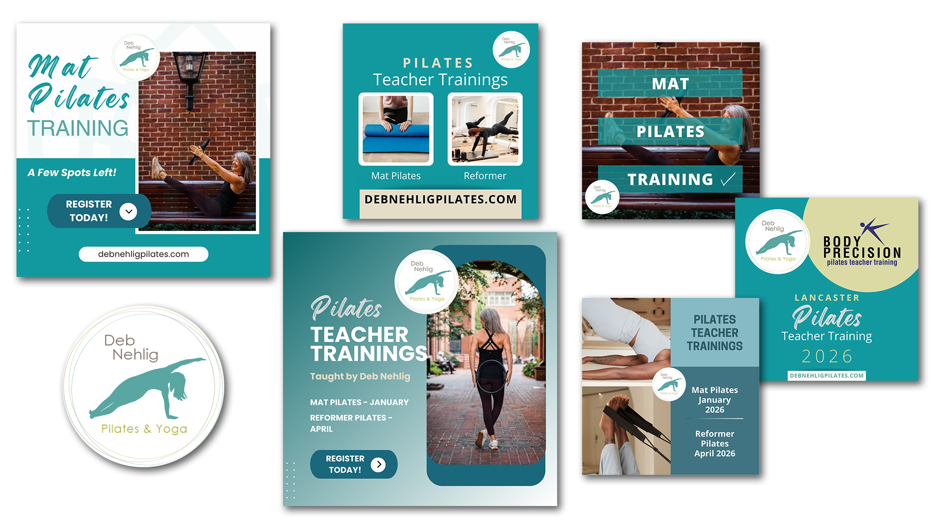 Deb Nehlig Social Media for Pilates Training and Logo Design by Rachel Lynn Heisey Design Graphic Designer and Website Designer Based in Lancaster, PA
