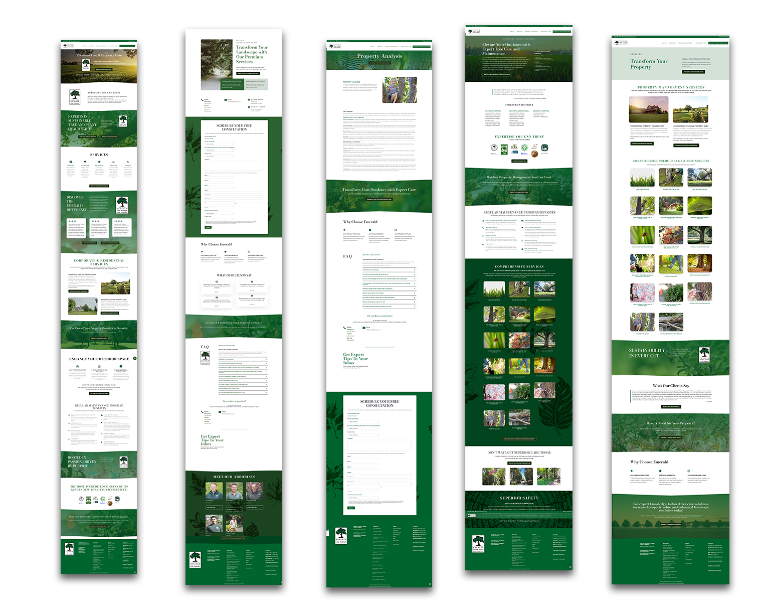 emerald Tree and Shrub Care Company website designed by Rachel Lynn Heisey web designer