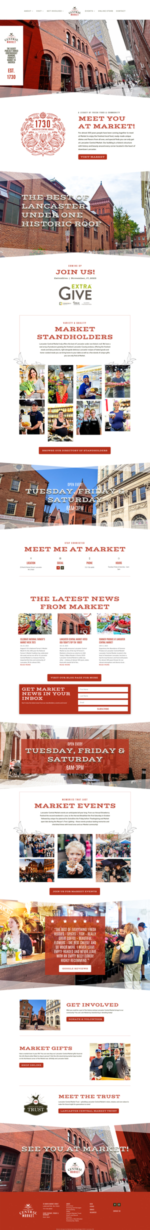 Lancaster Central Market Website Redesigned by Rachel Lynn Heisey Design of lancaster, PA