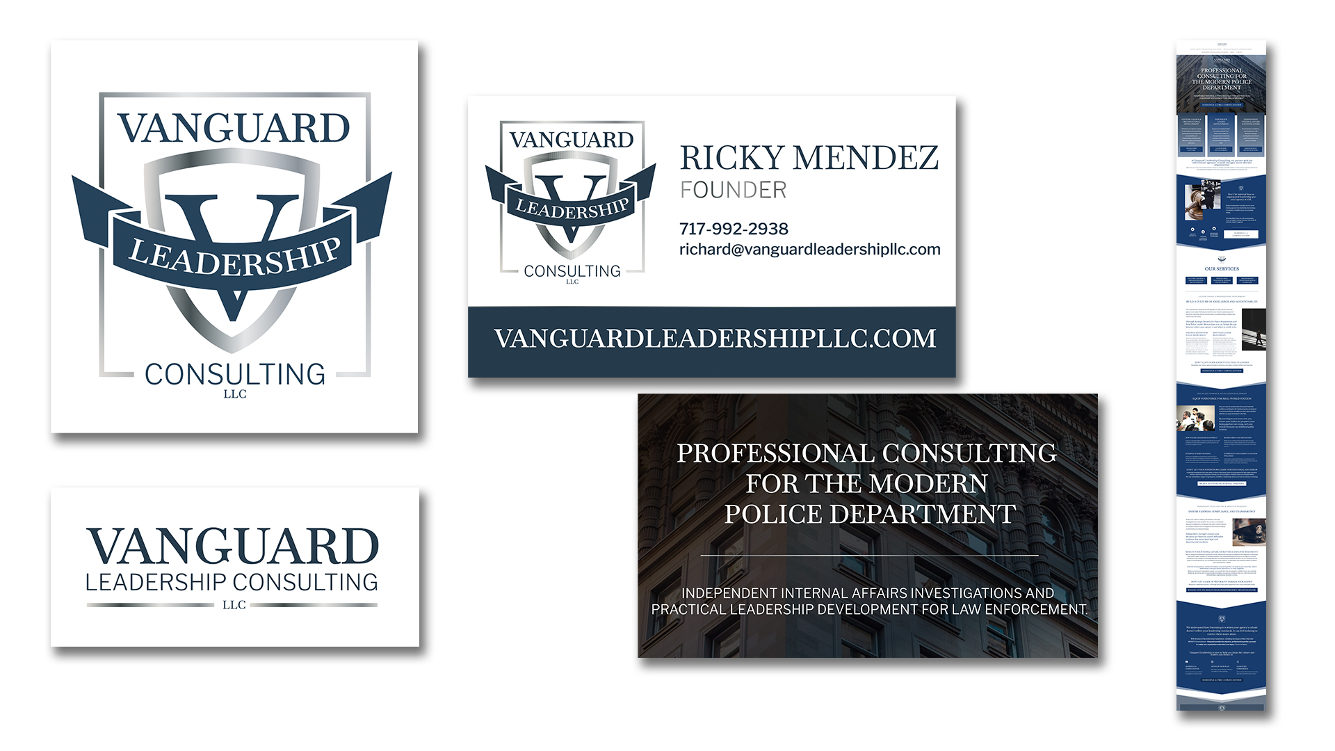 Vanguard Leadership LLC Brand Design and Website Design Create by Rachel Lynn Heisey Graphic and Website Designer in Lancaster, PA